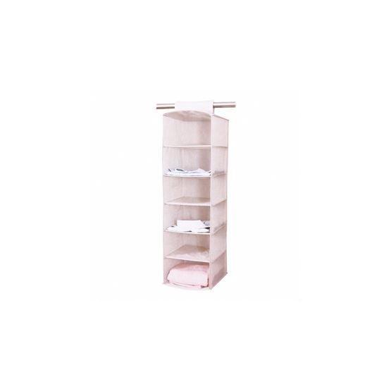 6 Raflı Dolap İçi Krem Organizer