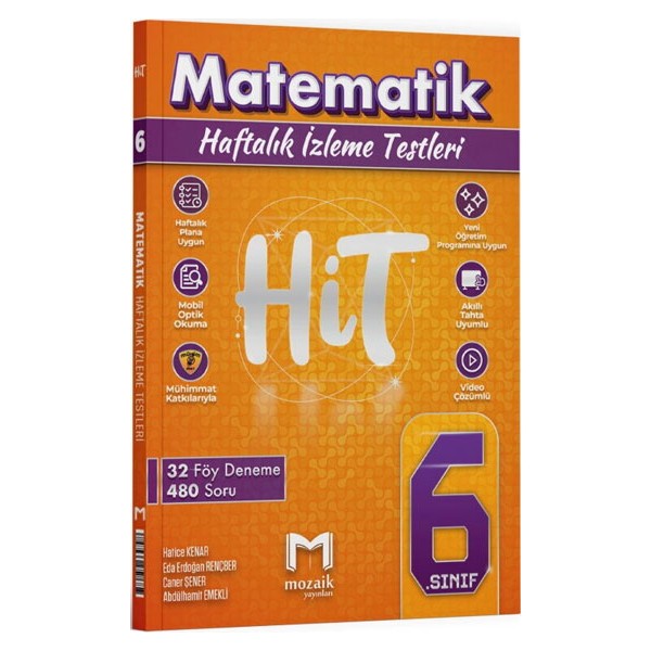 6. Sınıf Matematik Hit Deneme Sınavı Mozaik Yayınları Kaynak Kitapları Fiyatı