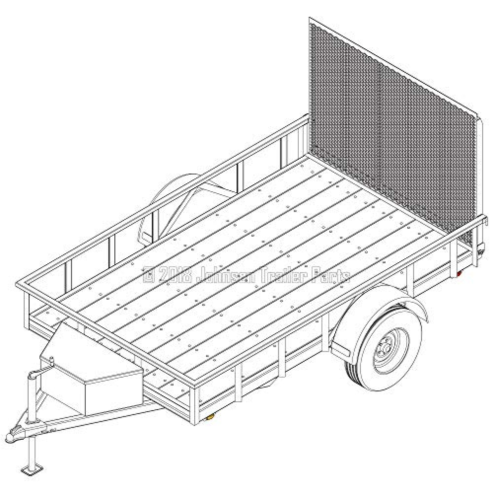 6′ x 10′ Utility Trailer Plans – 3,500 lb Capacity | Trailer Blueprints Model U72-120-35J