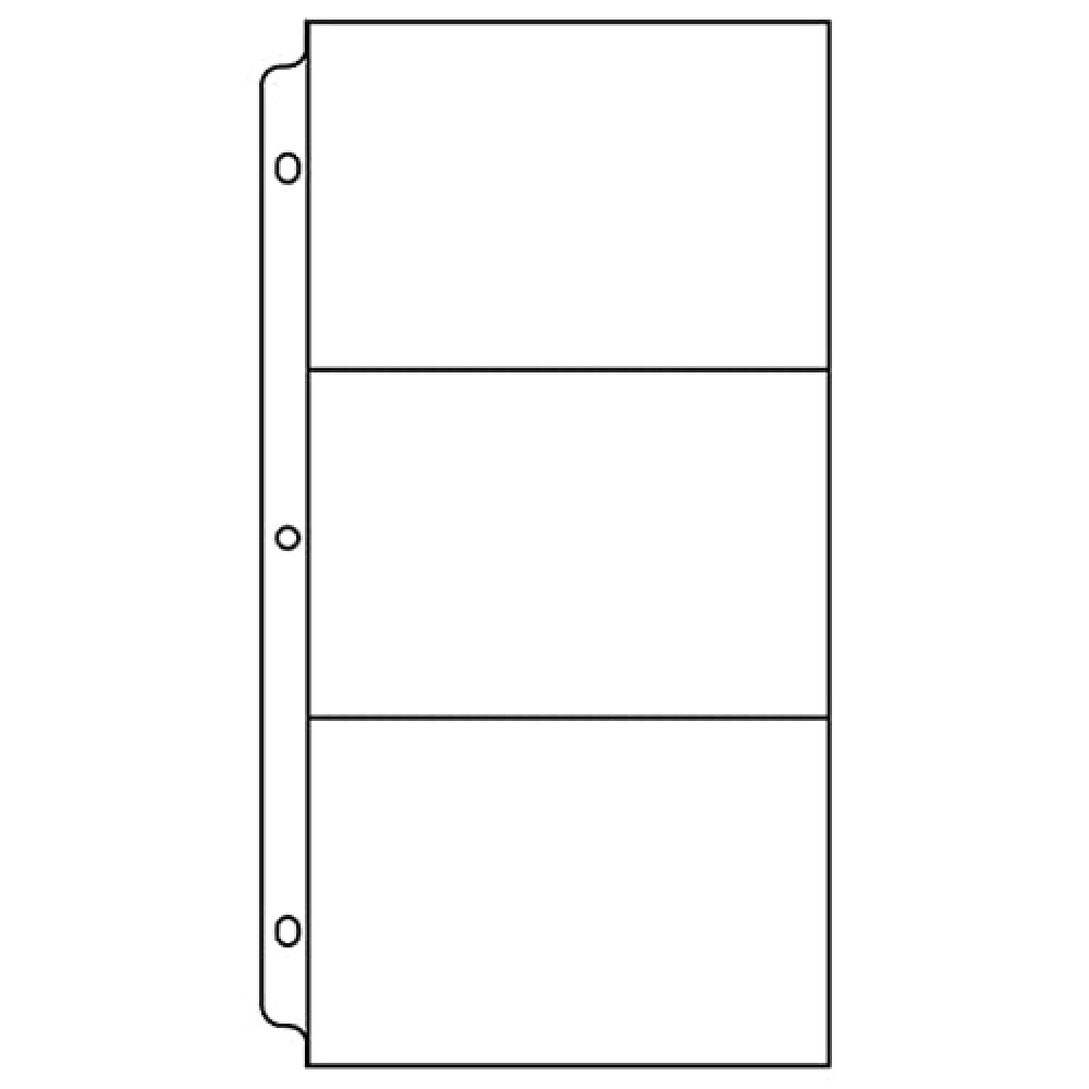 6 x 12-inch 3-Ring Album Page Protectors by American Crafts | Includes 10 sheets with 3 - 4 x 6-inch pockets each, Original Version