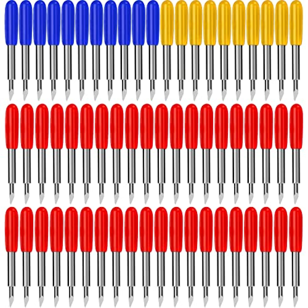 60 Pcs Replacement Blades for Cricut Explore Air 2 Vinyl Cutting Machines（10P 30°+10P 60°+40P 45°） (60)