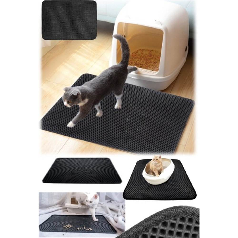 60 x 40 cm Çift Katmanlı Kedi Kumu Matı Evcil Hayvan Su Geçirmez Düşen Kum Su Geçirmez Ped Paspası Evcil Hayvan Ürünleri Fiyatı