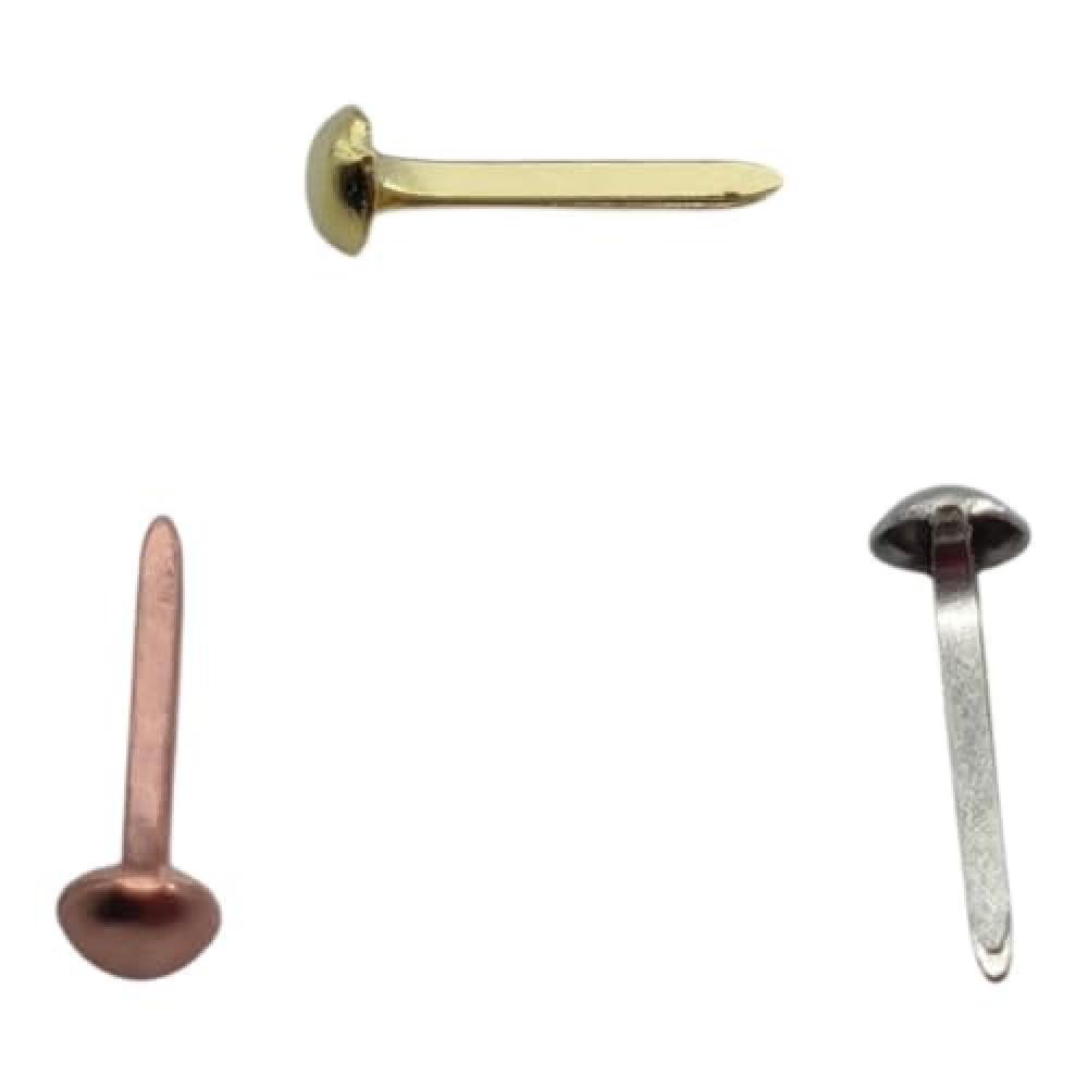 600pcs Metal Tiny Round Brads, Tiny Round Head 3.0mm Paper Fasteners Split Pins Metal Brads with Box, for Scrapbooking, Paper Crafts, Card Making, DIY Art Supplies 3mmx9.2mm (Gold, Silver and Copper)