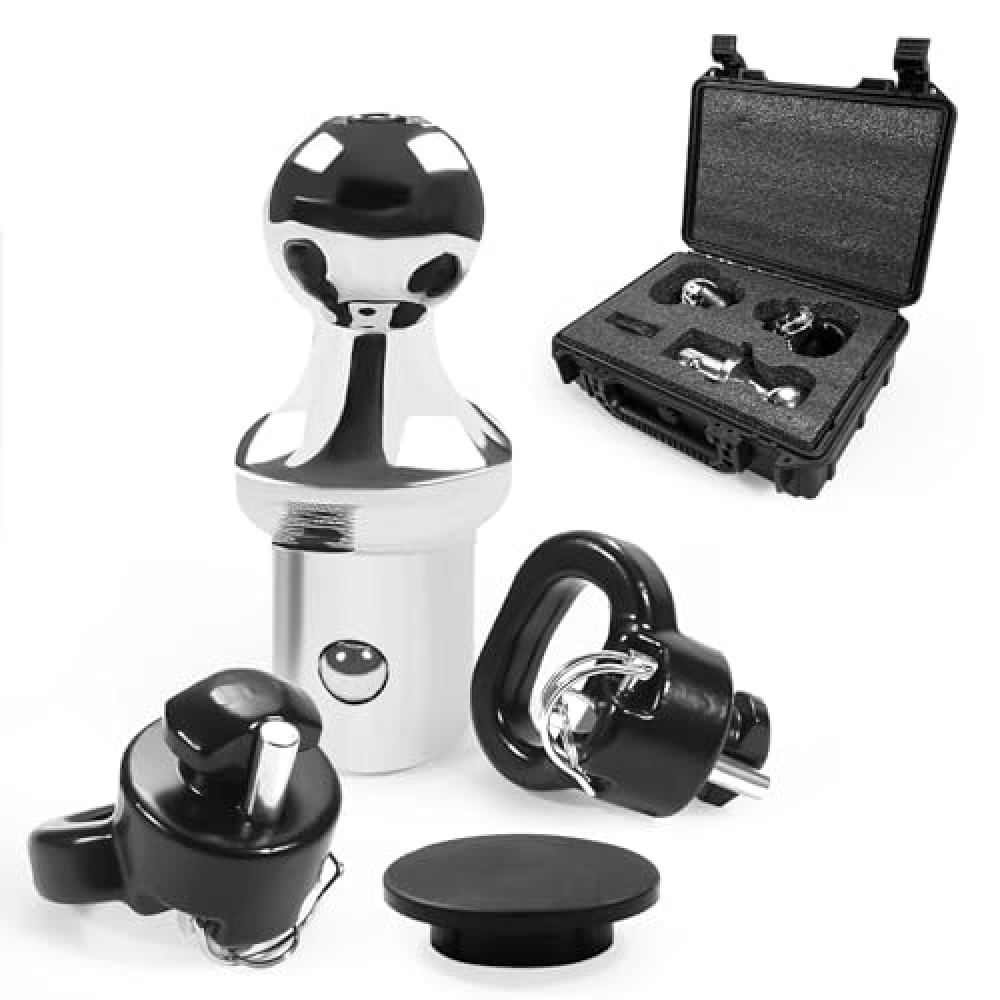 60618 Gooseneck Hitch Ball Kit Compatible with 2013-2024 Dodge Ram 2500 3500，2-5/16 Inch Gooseneck Ball for Truck Bed Safety Chain Anchors | 30000 lbs(Includes Box)