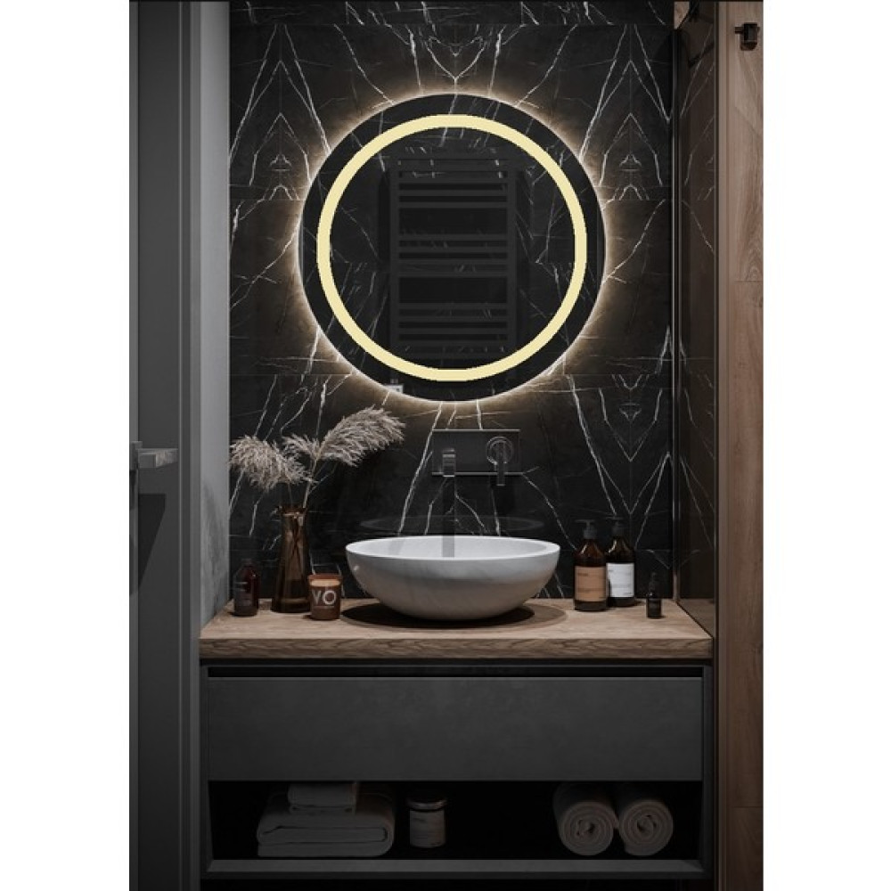 60CM LED Işıklı Kumlamalı Banyo Lavabo Ofis Kuaför Makyaj Aynası Trafolu Prizli Banyo Aynası Fiyatı