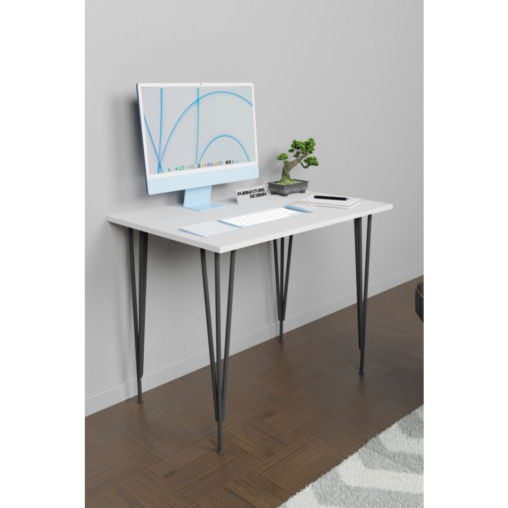 60X90 Calisma Masasi Ucgen Metal Ayakli Ders Calisma Ofis Masasi Beyaz Çalışma Masası Fiyatı