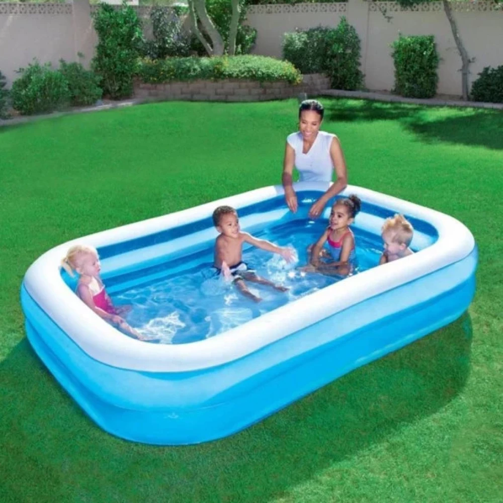 62002 Pompasi İle - Bestway 12819 Buyuk Boy Sisme Aile Havuzu (211X132x46cm) Şişme Su Ürünleri Fiyatı