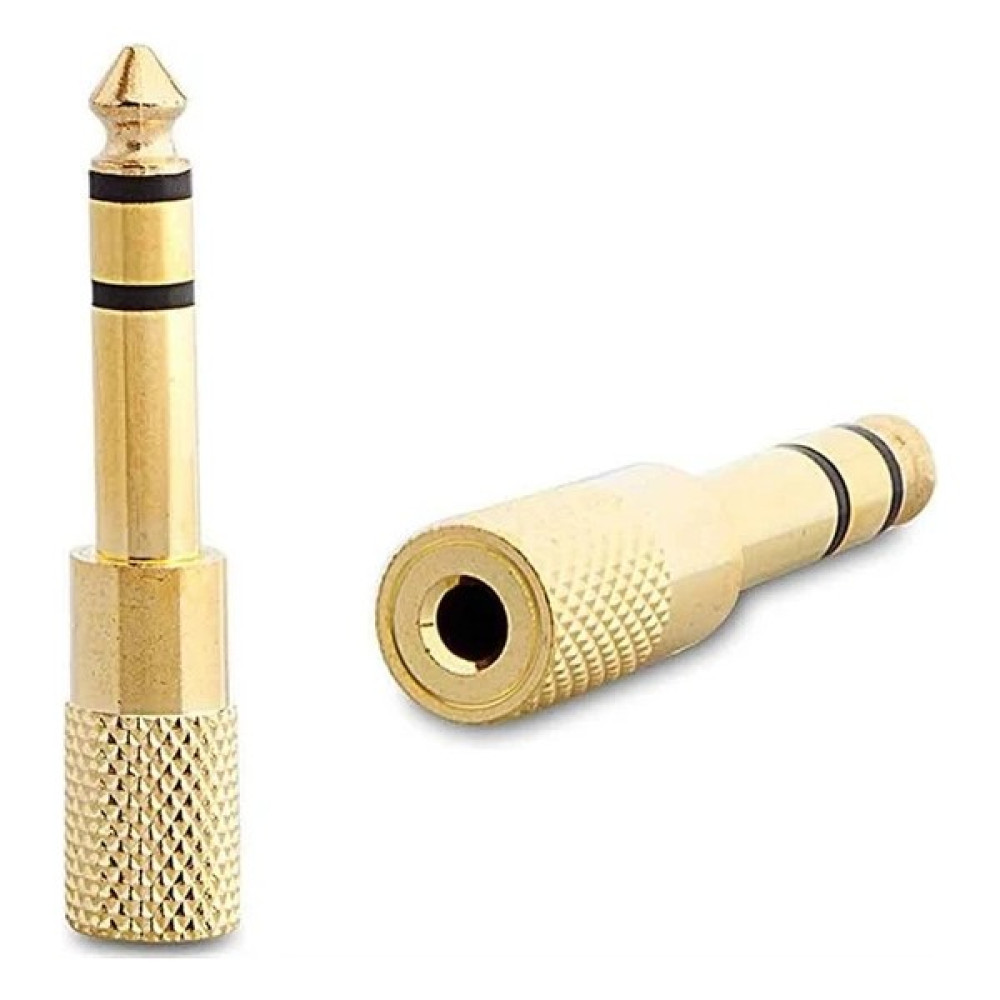 6.3 mm Stereo Erkek-3.5 mm Stereo Dişi Sarı Metal Gold Jack Fiş Çevirici 631016 Müzik Aleti Aksesuarları Fiyatı