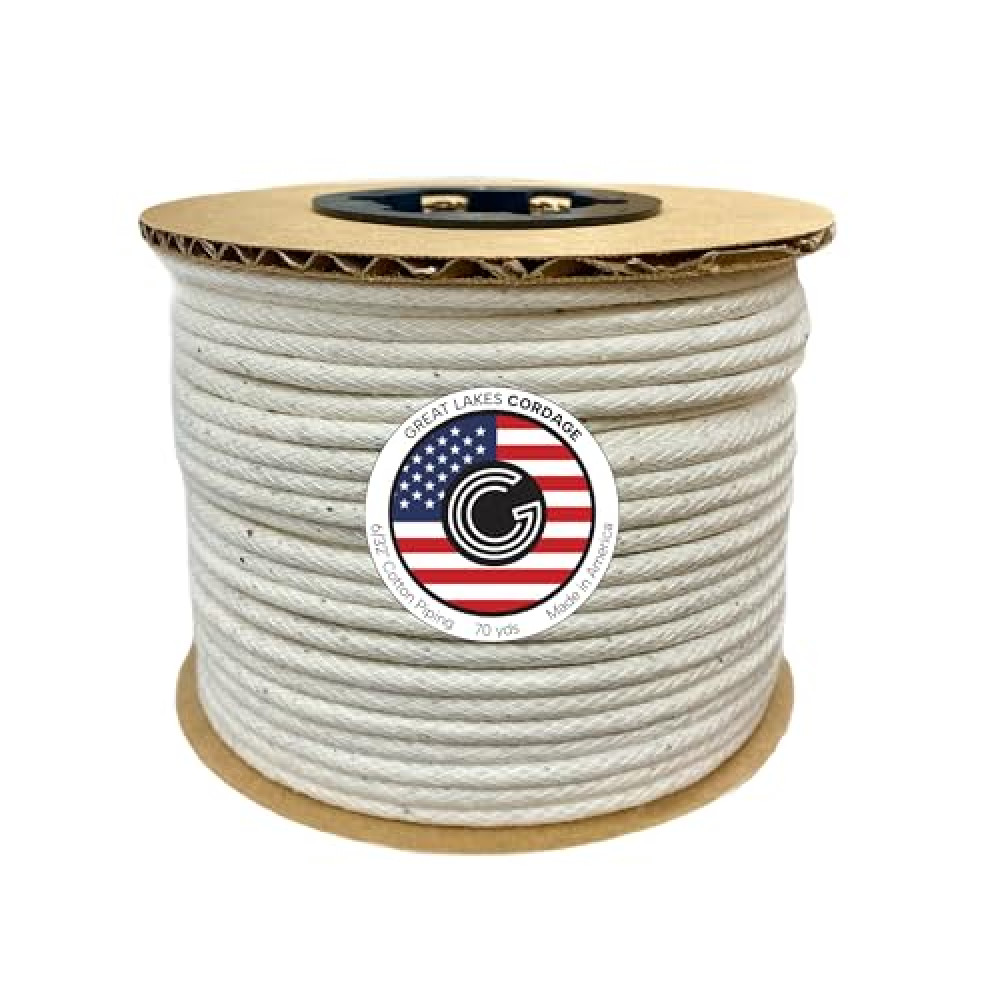6/32" (3/16") Cotton Piping Cord, Size 1 (70 yds)