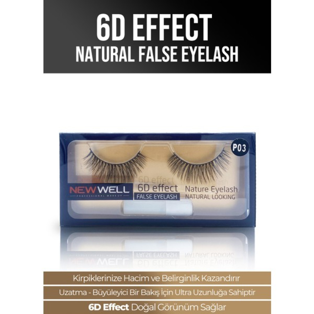 6D Effect Natural False Eyelash P03 Takma Kirpik Ürünleri Fiyatı