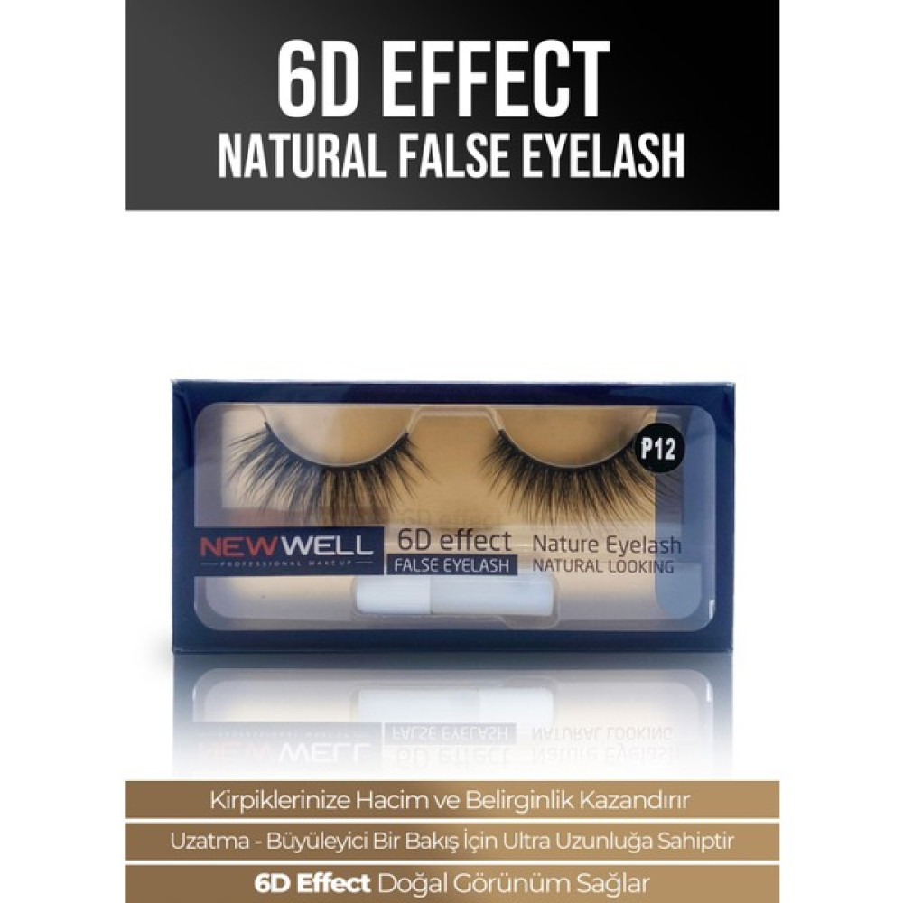6D Effect Natural False Eyelash P12 Takma Kirpik Ürünleri Fiyatı