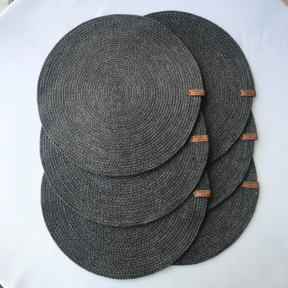 6'lı Antrasit Yıkanabilir Amerikan Servis Supla 37 cm - 37 x 37 cm Amerikan Servis Fiyatı