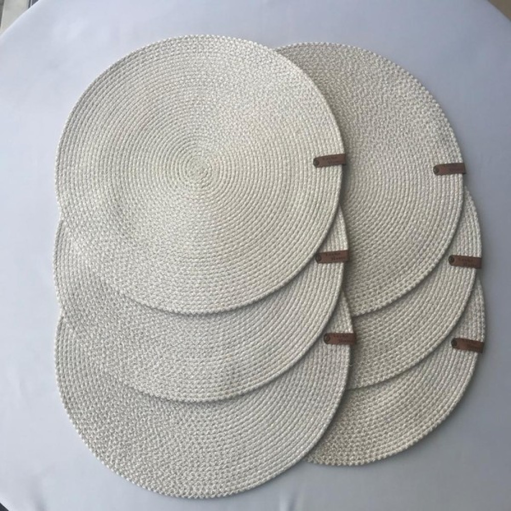 6'lı Krem Yıkanabilir Amerikan Servis Supla 37 cm - 37 x 37 cm Amerikan Servis Fiyatı