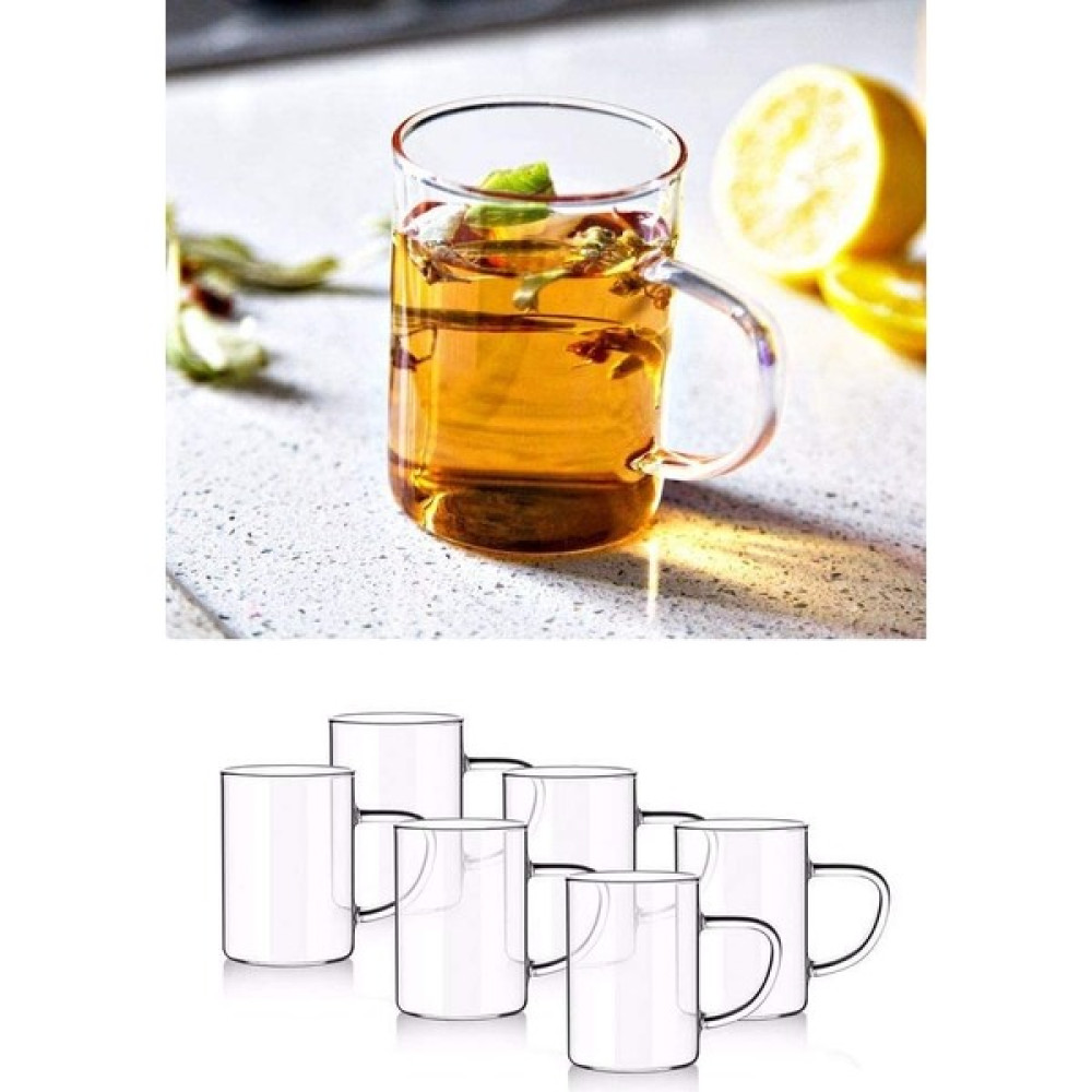 6lı Termisil Cam Borosilikat Kupa Bardak - Beyaz - 200 ml Fincan / Bardak / Kahve Takımı Fiyatı