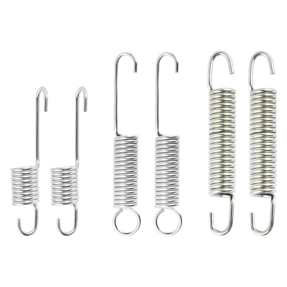 6PCS Motorcycle Kickstand Springs with 3 Size,Steel Kick Stand Spring of Mini Bike Kickstand,Universal Motorcycle Accessories Spring Kit for Bicycle Electric Minibike