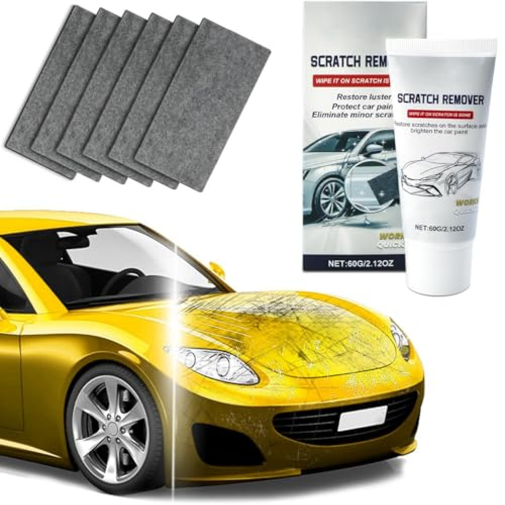 6PCS Nano Sparkle Cloth for Car Scratch Repair, Multi-Purpose Nano Repair Cloth for Small Scratches and Water Spots, Easy-to-Use for All Car Surfaces