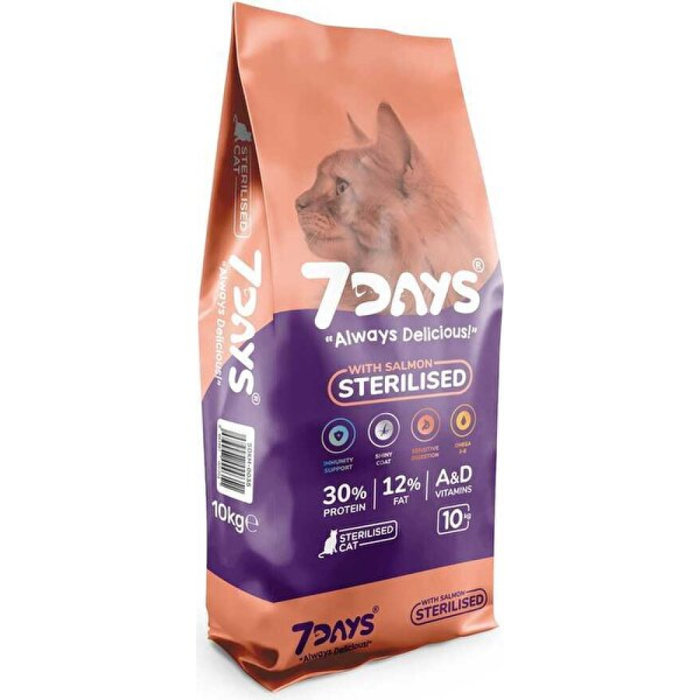 7 Days Balık Etli Kısırlaştırılmış Kedi Maması 10 kg Evcil Hayvan Ürünleri Fiyatı