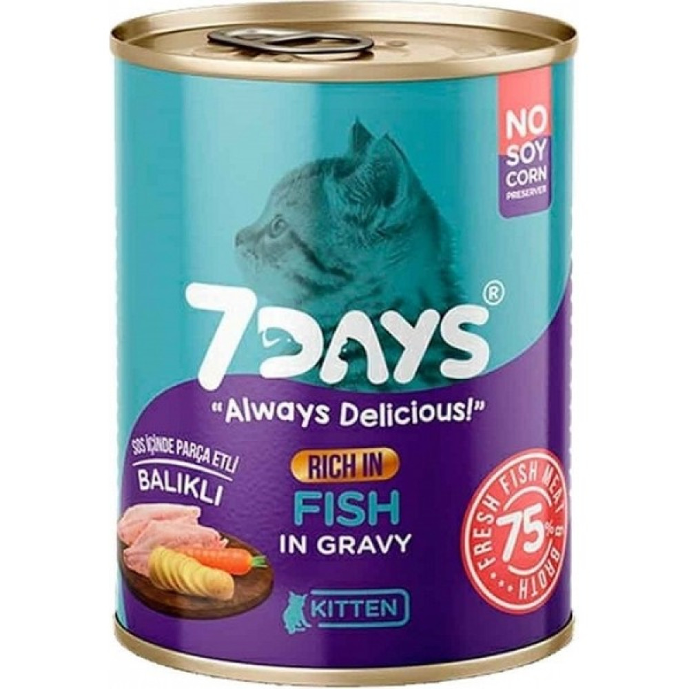 7 Days Balıklı Yavru Kedi Konserve 415 gr Evcil Hayvan Ürünleri Fiyatı