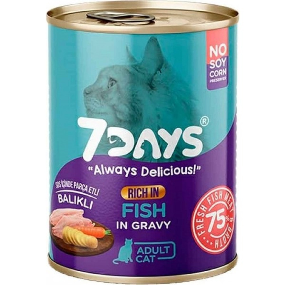 7 Days Balıklı Yetişkin Kedi Konserve 415 gr Evcil Hayvan Ürünleri Fiyatı