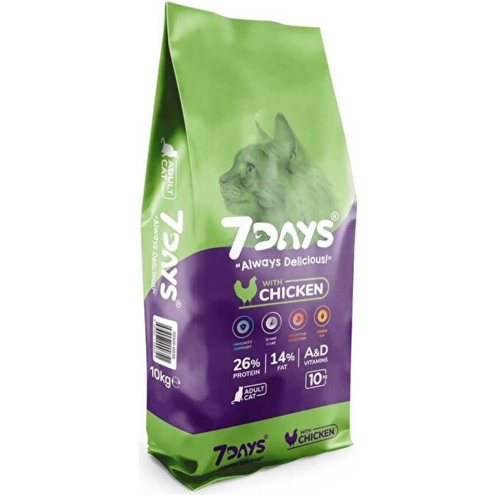 7 Days Tavuk Etli Yetişkin Kedi Maması 10 kg Evcil Hayvan Ürünleri Fiyatı