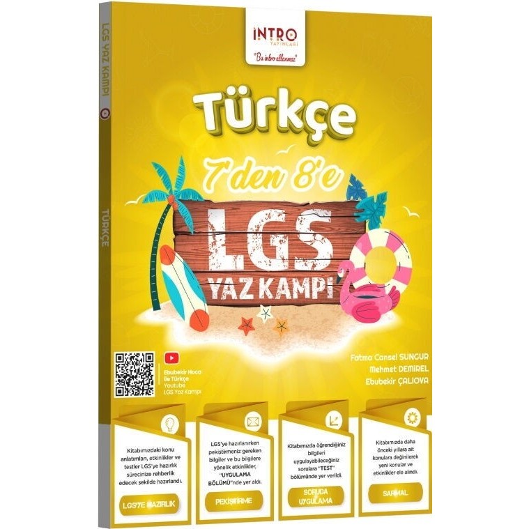 7 Den 8 E Lgs Türkçe Yaz Kampı Intro Yayınları Kaynak Kitapları Fiyatı