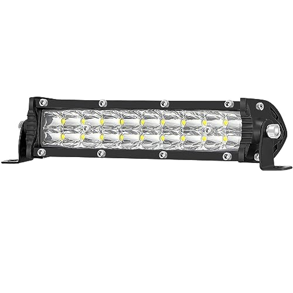 7 Inch Slim LED Light Bar for Truck Tractor, Small LED Pods Off Road Driving Auxiliary Fog Lights 60W 6000lm, Waterproof Flood Work Light Bar for ATV UTV RZR RC RV Lawn Mower Golf Cart E-Bike
