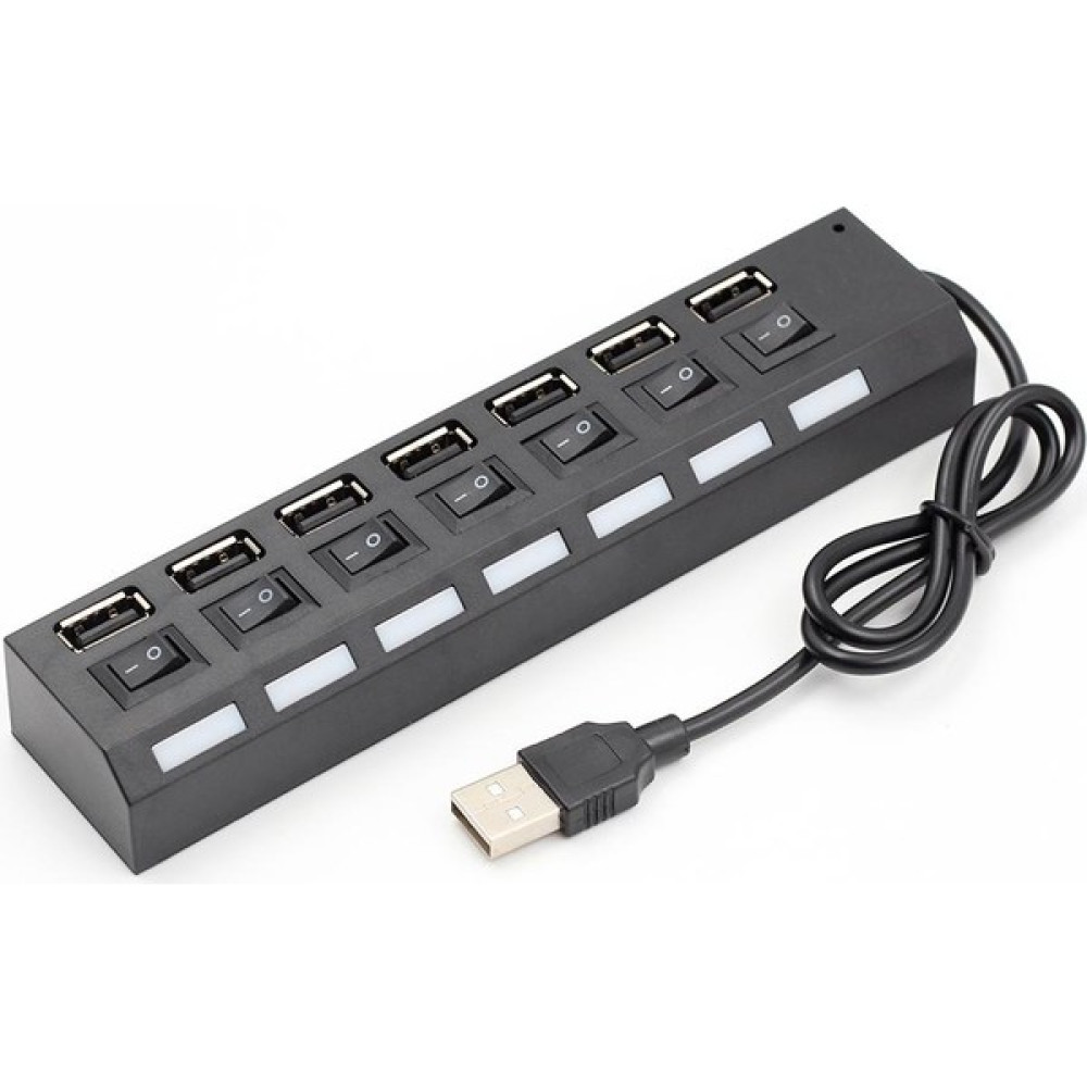7 Port USB 2.0 Hub Çoklayıcı Çoğaltıcı Çoklama Switch Splitter - Siyah Tablet Pc Aksesuarları Fiyatı