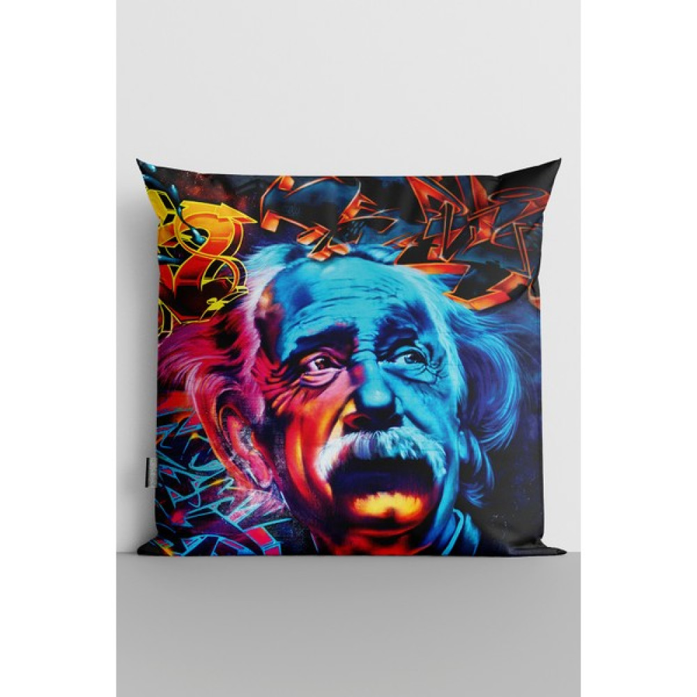 7 Renk Dekor Albert Einstein Yastık Kırlent Kılıfı Kırlent / Mobilya Yastığı Fiyatı