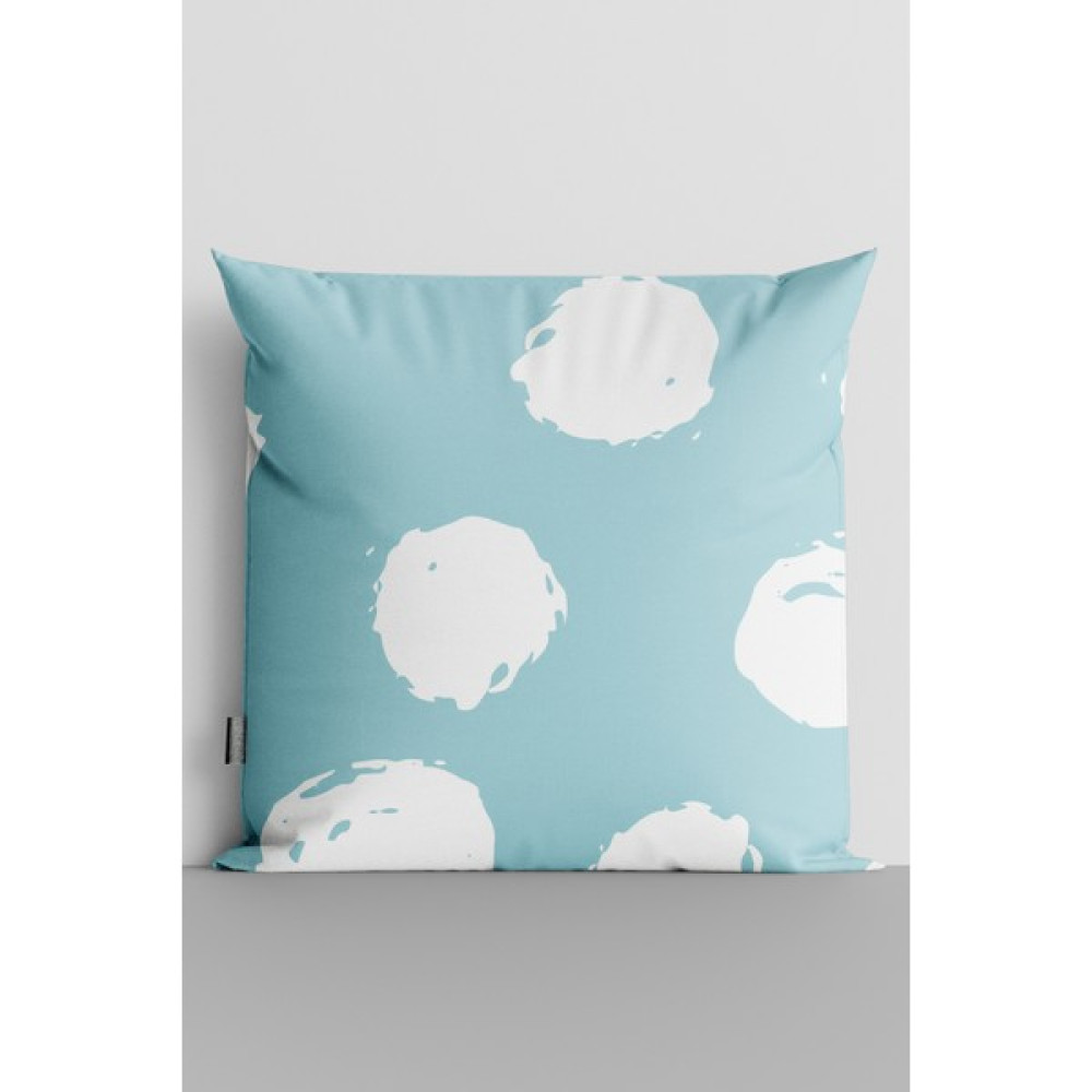 7 Renk Dekor Beyaz Noktalar Çift Tarafı Dijital Baskılı Yastık Kırlent KILIFI-844 - 43 x 43 cm - Mavi Kırlent / Mobilya Yastığı Fiyatı