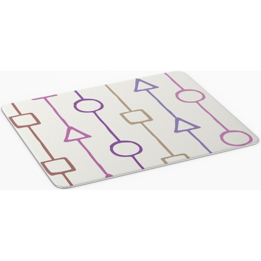 7 Renk Dekor Geometrik Şekiller Kare Baskılı Mouse PAD-622 - Renkli Mouse Pad Fiyatı