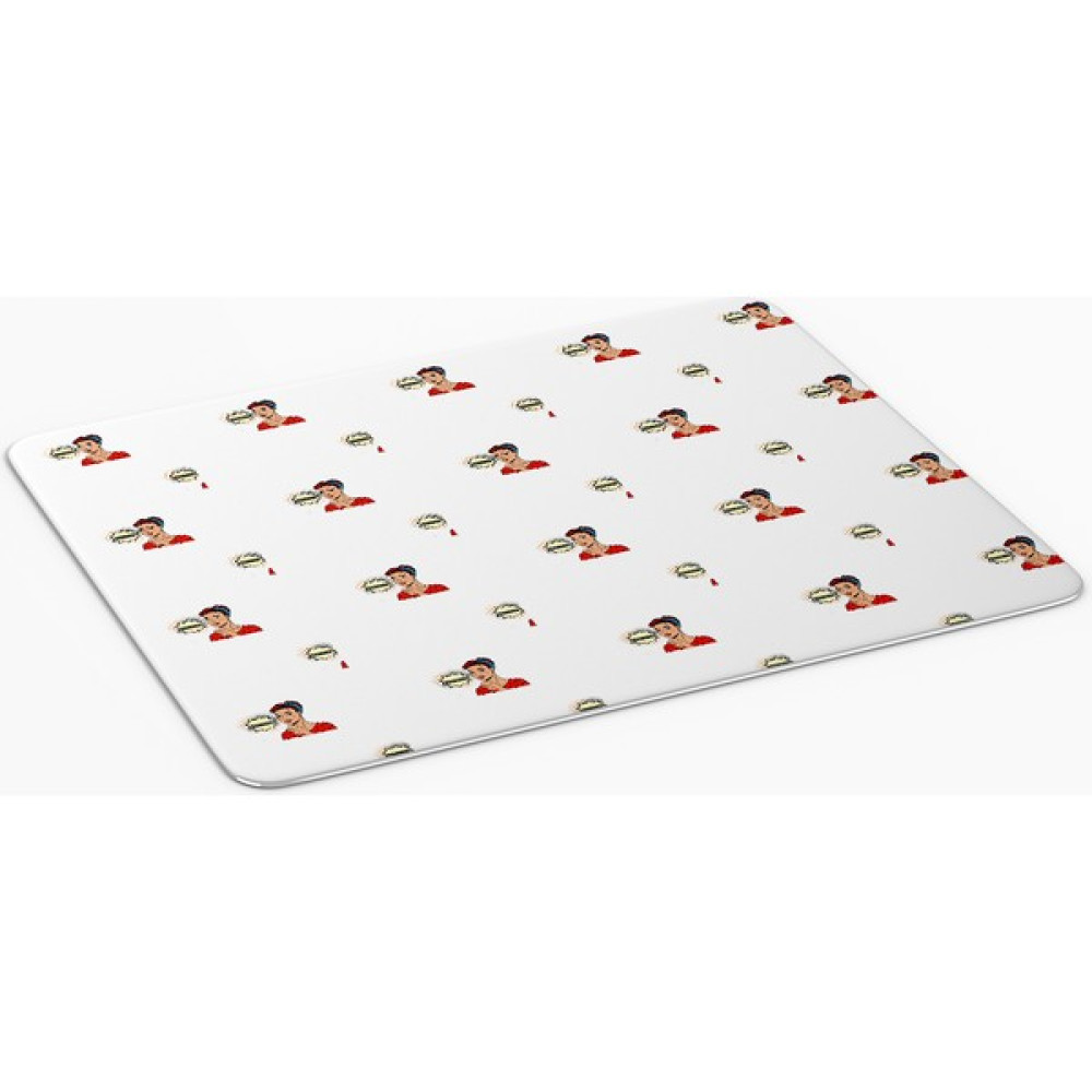 7 Renk Dekor Popart Kadın Shhh Yazılı Kare Baskılı Mouse Pad-25 - Renkli Mouse Pad Fiyatı