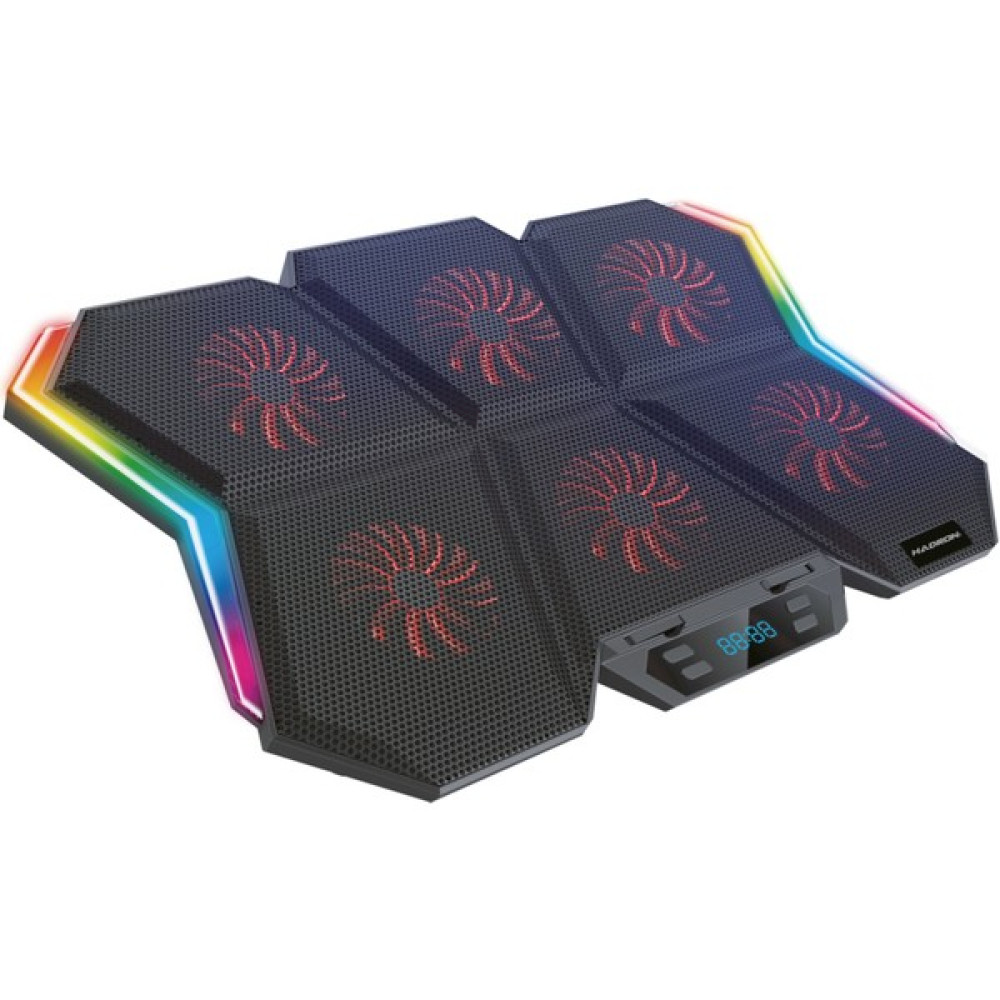 7 Seviye Kademe Yükseklik Notebook Laptop Soğutucu Rgb Ledli Işıklı 6 Fan LED Ekran - Renkli Dizüstü Bilgisayar Aksesuarları Fiyatı