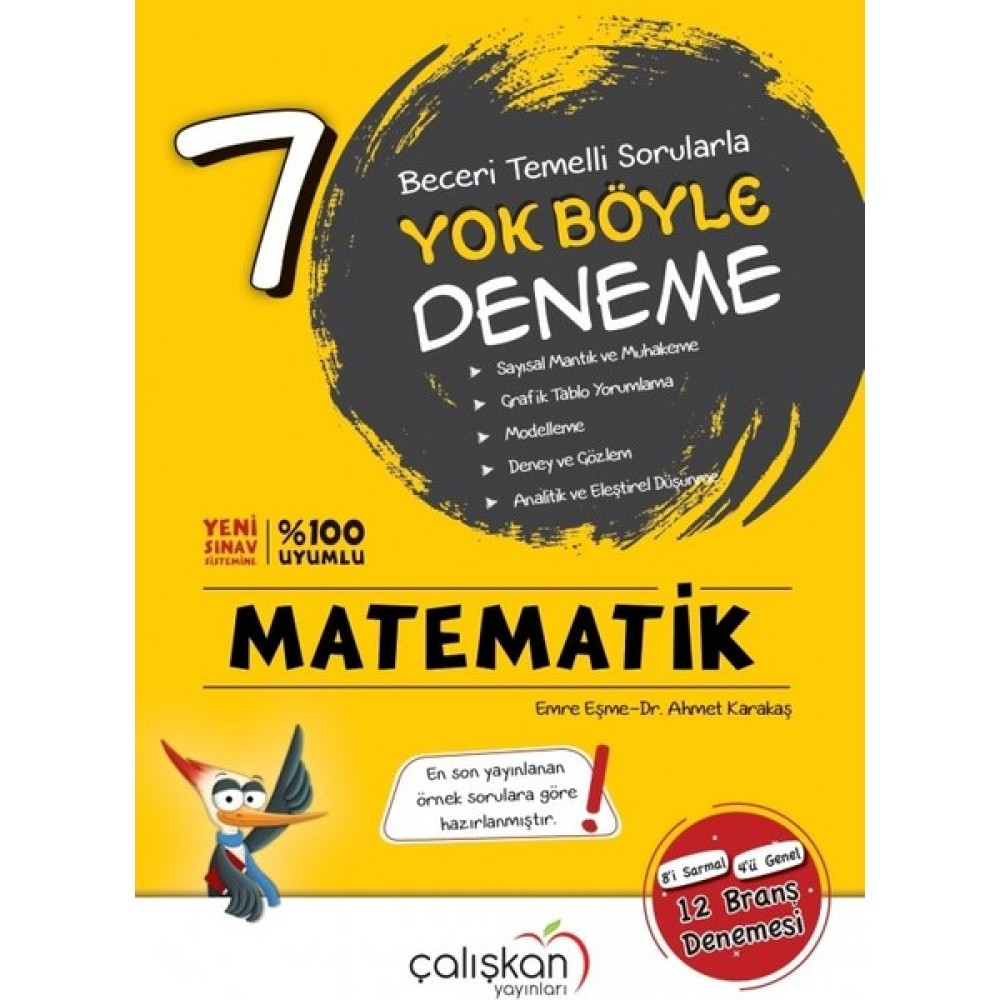 7. Sınıf Yok Böyle Matematik Branş Denemesi Çalışkan Yayınları Kaynak Kitapları Fiyatı