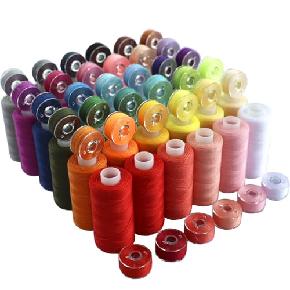 72 PCS Sewing Thread Assortment, 36 Color Thread for Sewing Machine with 36 Same Color Bobbins, Polyester Thread 400 Yards/Spool (72) Sewing Machine Accessories Fiyatı