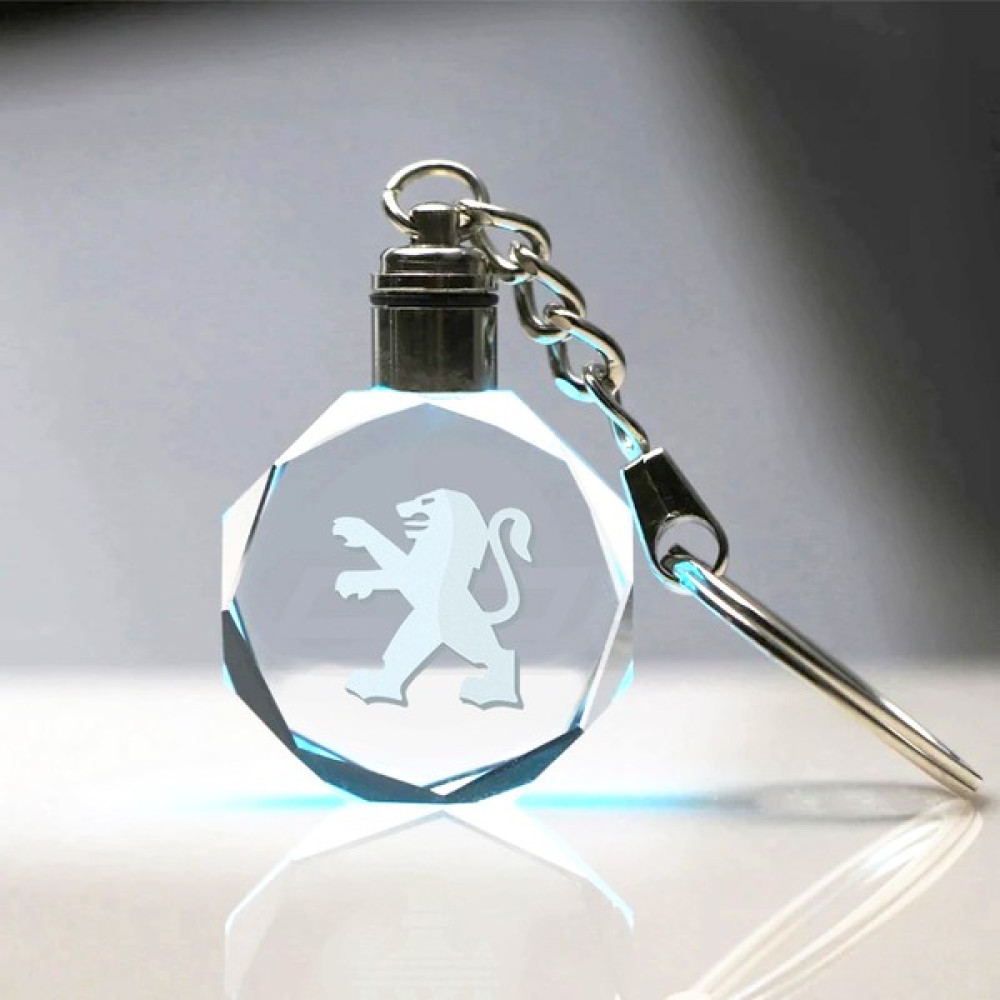 7/24 Hediye Peugeot Logolu 2d Patlatma Kristal LED Işıklı Anahtarlık, Araba Anahtarlığı Anahtarlık Fiyatı