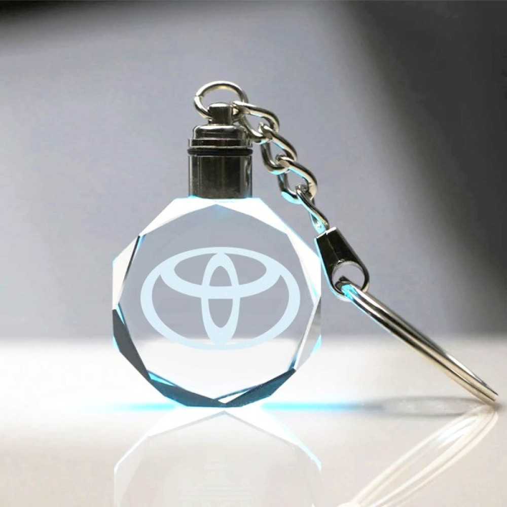 7/24 Hediye Toyota Logolu 2d Patlatma Kristal LED Işıklı Anahtarlık, Araba Anahtarlığı Anahtarlık Fiyatı