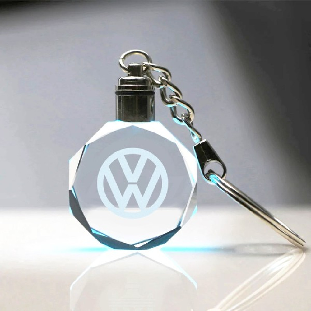 7/24 Hediye Volkswagen Logolu 2d Patlatma Kristal LED Işıklı Anahtarlık, Araba Anahtarlığı Anahtarlık Fiyatı