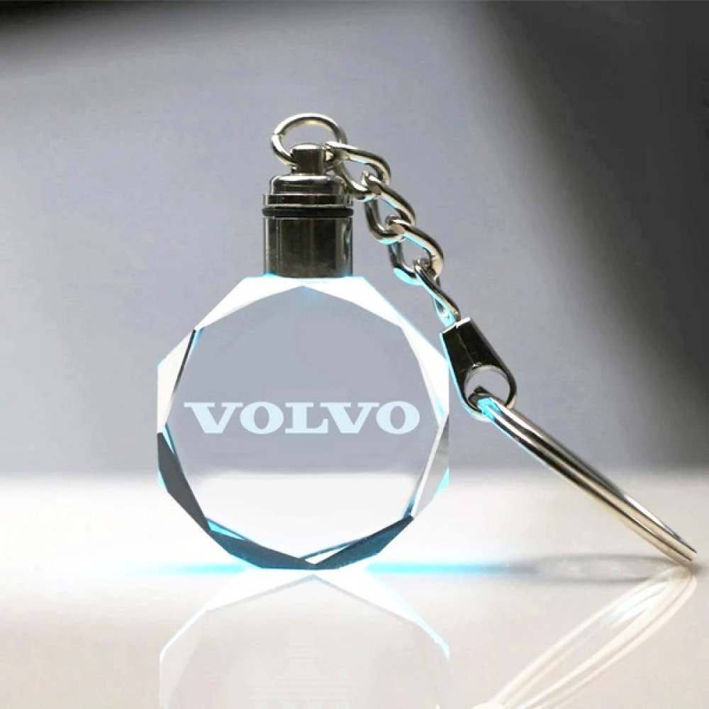 7/24 Hediye Volvo Logolu 2d Patlatma Kristal LED Işıklı Anahtarlık, Araba Anahtarlığı Anahtarlık Fiyatı