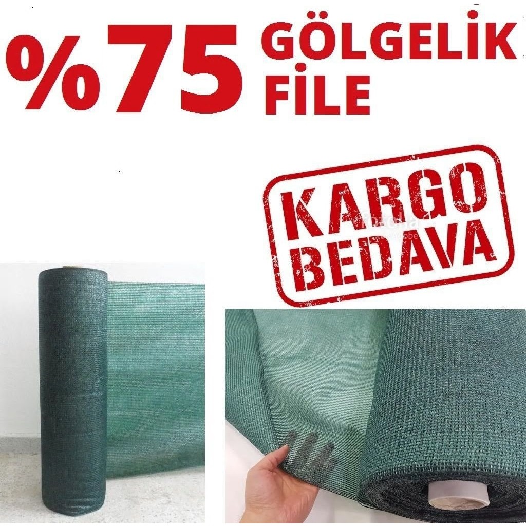 %75 Gölgelik File 1m x 18M Bahçe Çit Örtüsü Meyve Ağacı Örtüsü Diğer Fiyatı