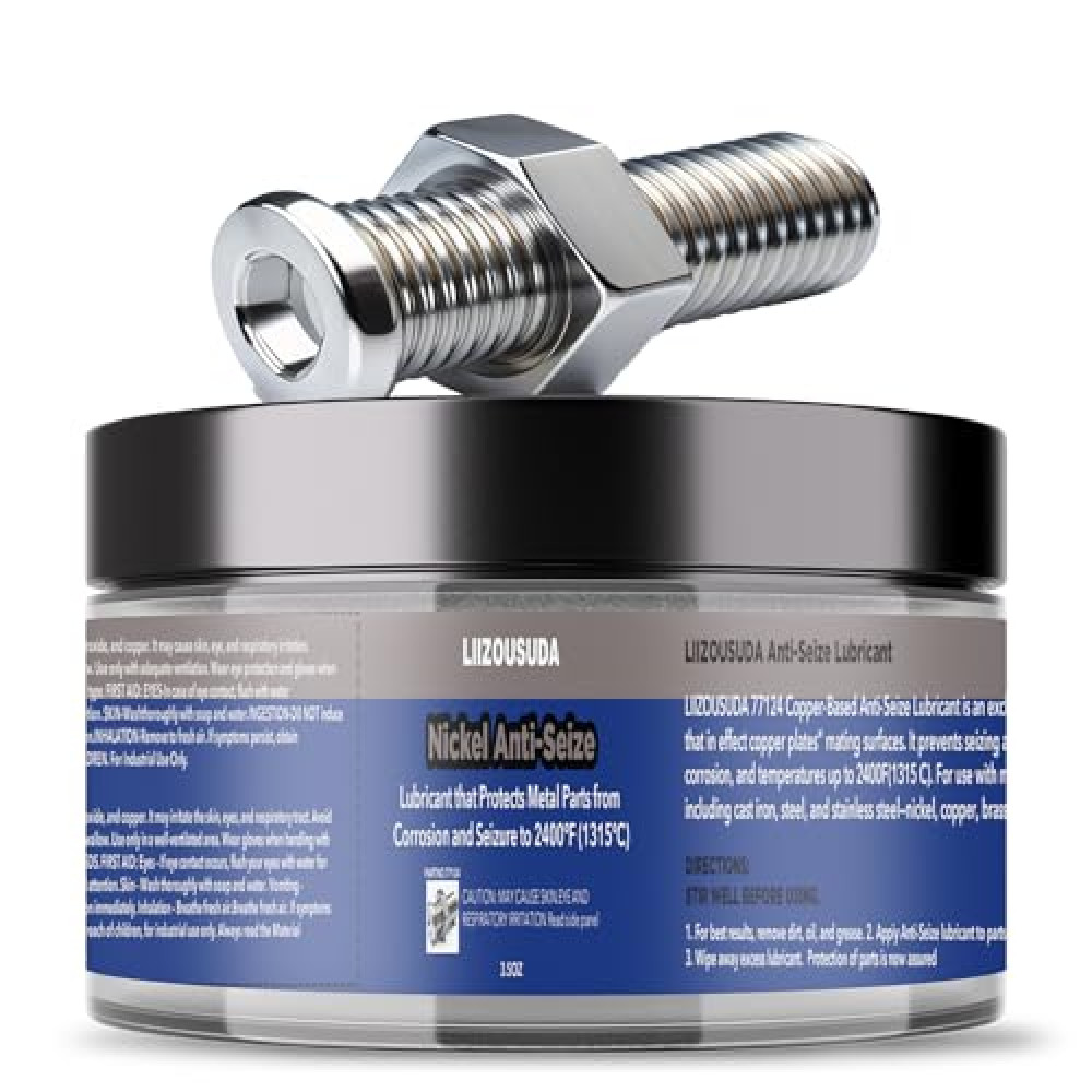 77124 Nickel Anti-Seize Lubricant with Brush Top Bottle Prevents Galling - Copper Grease - Brake Grease Pins & Cams - Spark Plugs - Thread Compound - Bolt Grease Screw Lube - Never Seize Paste -3.5OZ
