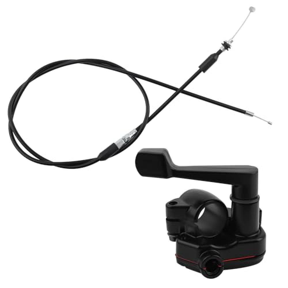 7/8'' 22mm Thumb Throttle Kit with Throttle Cable,Aluminum Motorcycle/Mini Bike Throttle Cable Replacement,Universal Motorcycle Accessories for 50-250cc ATV Bike