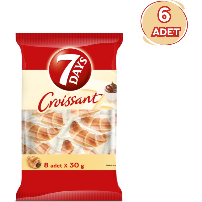 7days Kakao Kremalı Kruvasan 8'li Paket x 6 adet Diğer Fiyatı