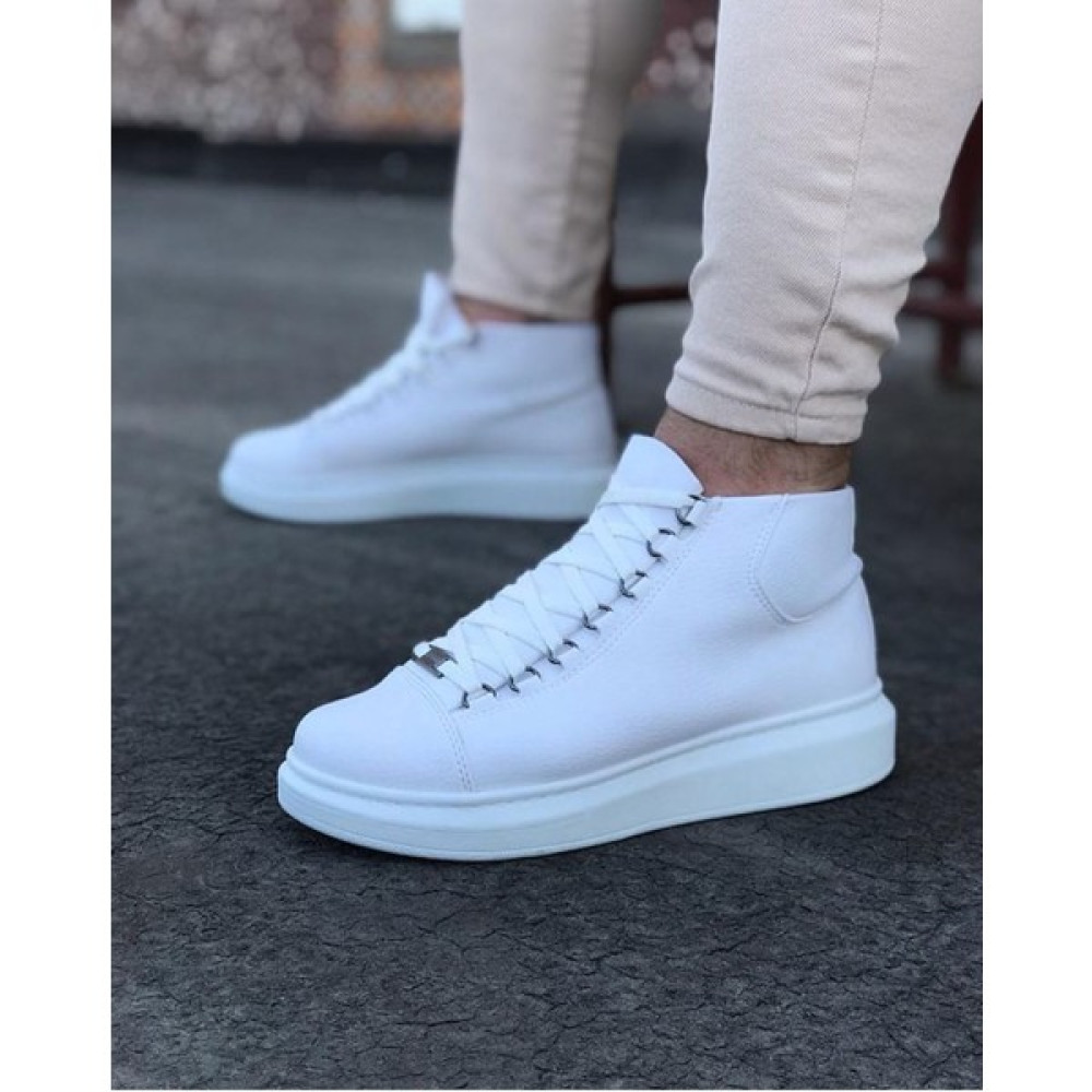 7erbilden Wagoon WG032 Beyaz Bağcıklı Sneakers Yarım Bilek Bot Erkek Botları Fiyatı