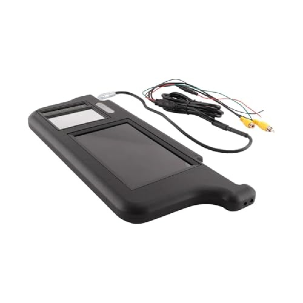 7Inch Black Car Left Sun Visor Rear View Mirror Screen LCD Monitor 2 Channel Video