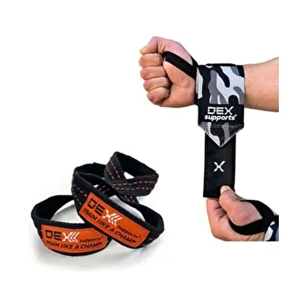 8 Loop Lifting Straps + Dark Tone Kamuflaj Wrist Wraps 2 ' Li Set Diğer Fiyatı