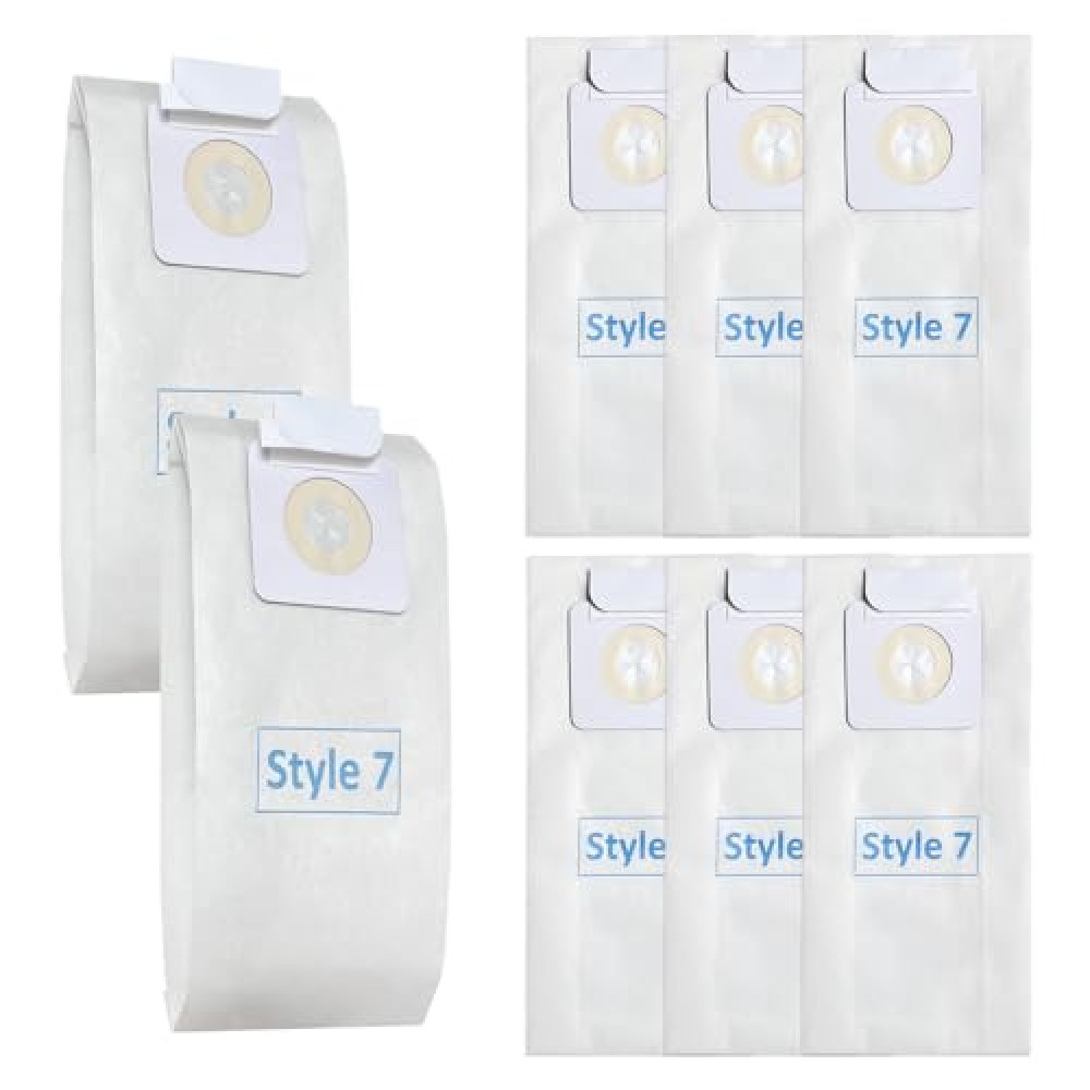 8 Pack Style 7 Vacuum bags Compatible with Bissell Upright Vacuum Cleaners, Part 32120,1739,71Y7,3545,3550,3554 Series, Replace Part # 32120