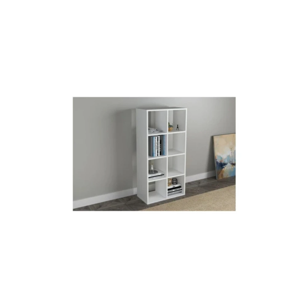 8 Raflı Bölmeli Mdf Large Kitaplık Kitaplık Fiyatı