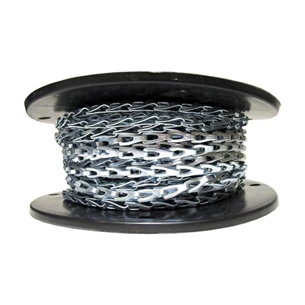 #8 Sash Flat Link Chain Bulk 100 FT for Commercial Farm Valves Dial Caps Lids | Retaining Utility |