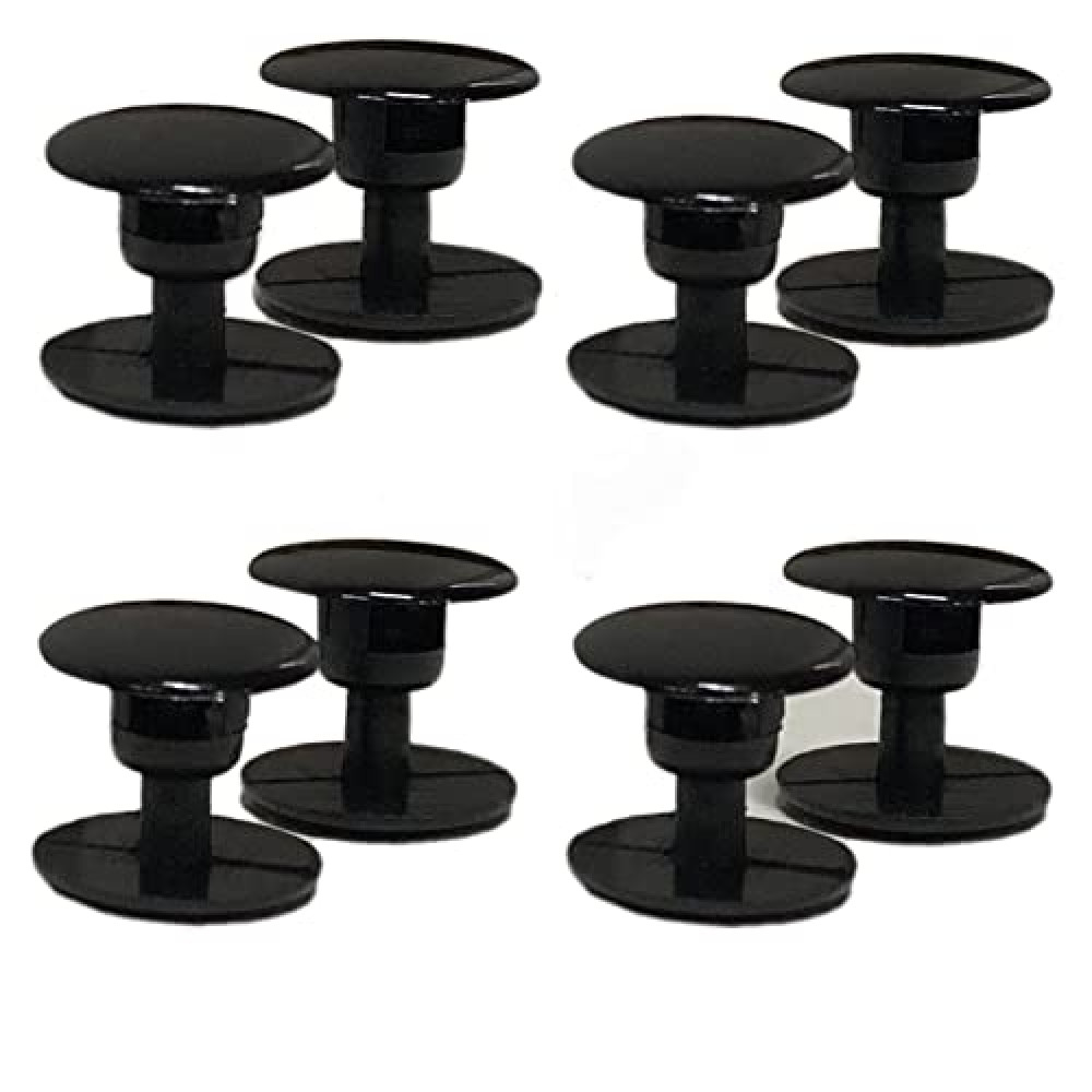8 Sets Replacement Rivets for Beach Shoe Replacement Button Replacement Parts Compatible for Clog Beach Shoe Strap Repair (Black)