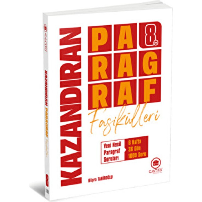 8. Sınıf Kazandıran Paragraf Fasikülleri / Büşra Tahiroğlu / Çanta Yayınları / 9786256137301 Tüm Dersler Fiyatı